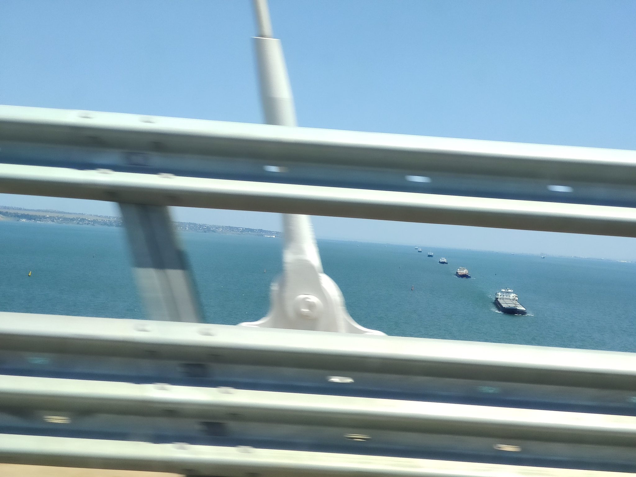 Traffic jams under the Crimean bridge - My, Crimean bridge, Traffic jams