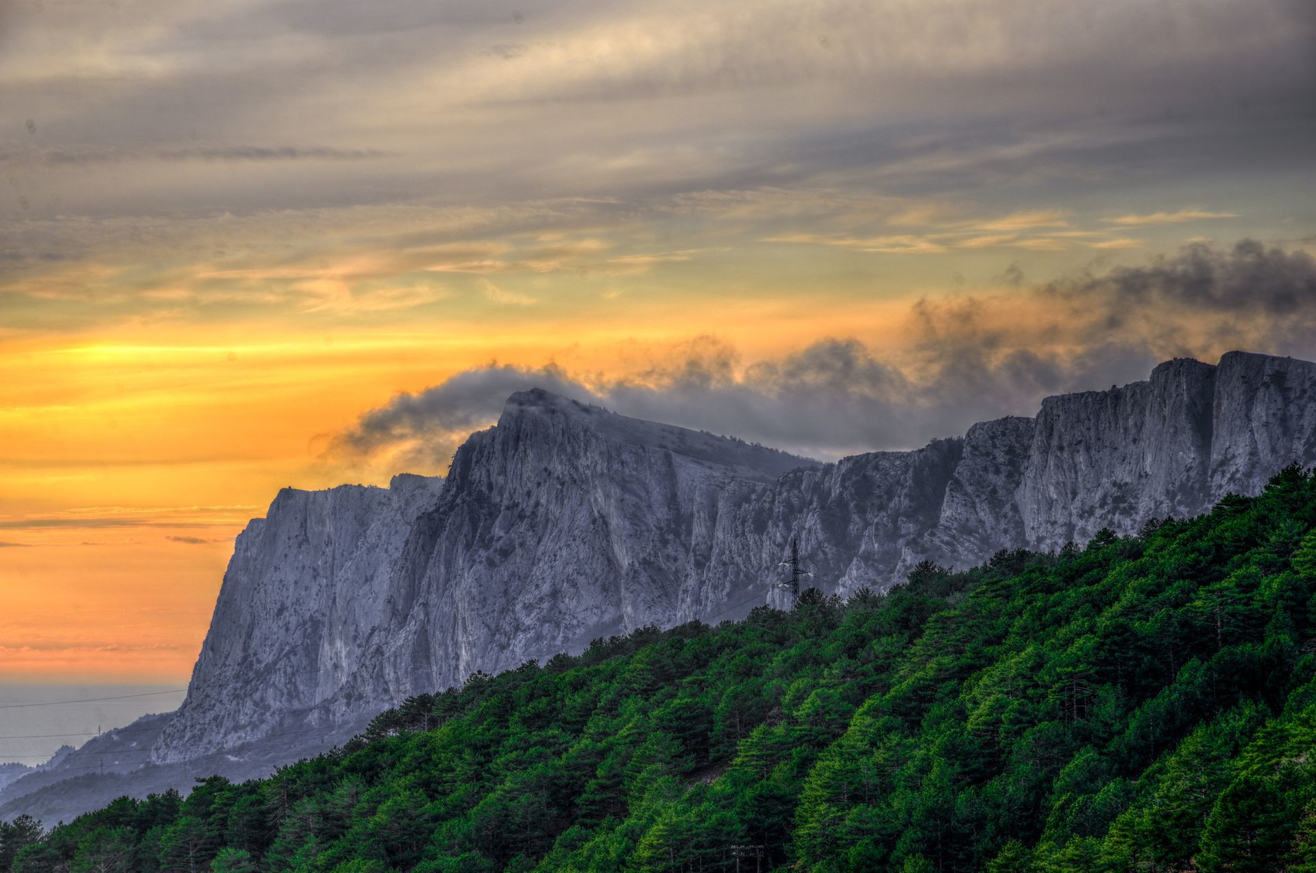 The mountains - My, The photo, The mountains, Sunset