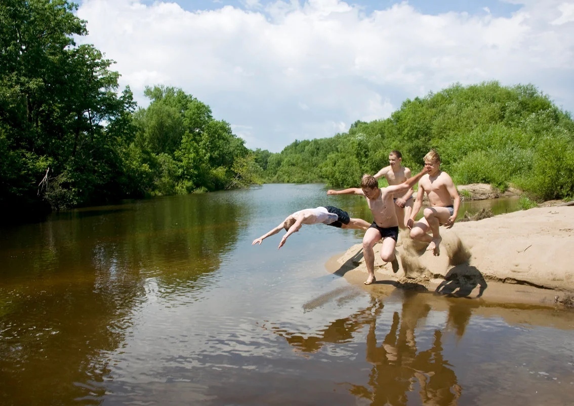 Holidays in the village - Holidays, Village, Nature, River, Moto, Planet, Minsk, Boondocks, Longpost