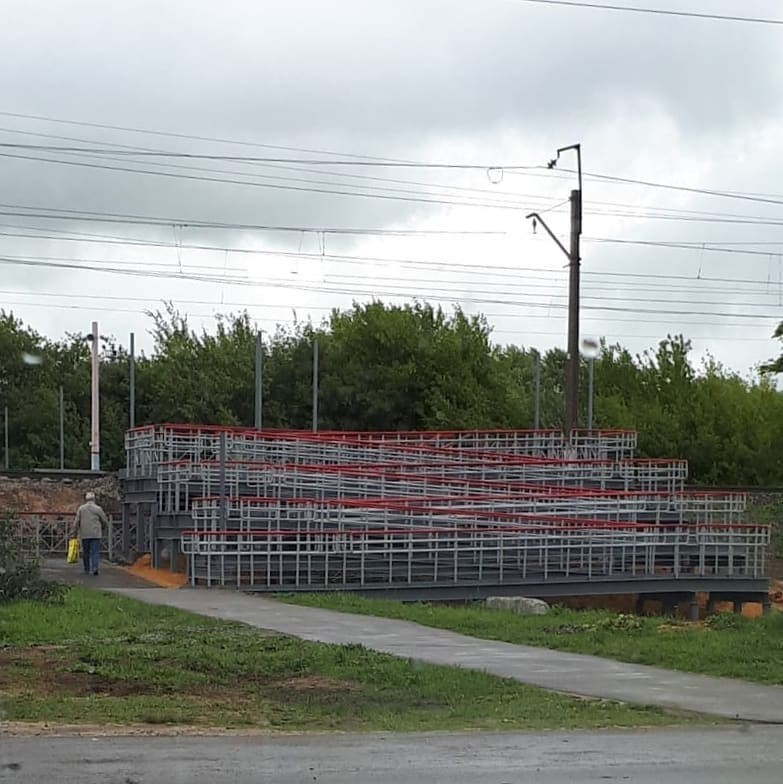 Pedestrian crossing for the disabled - Transition, Railway, Help for people with disabilities, Shchekino