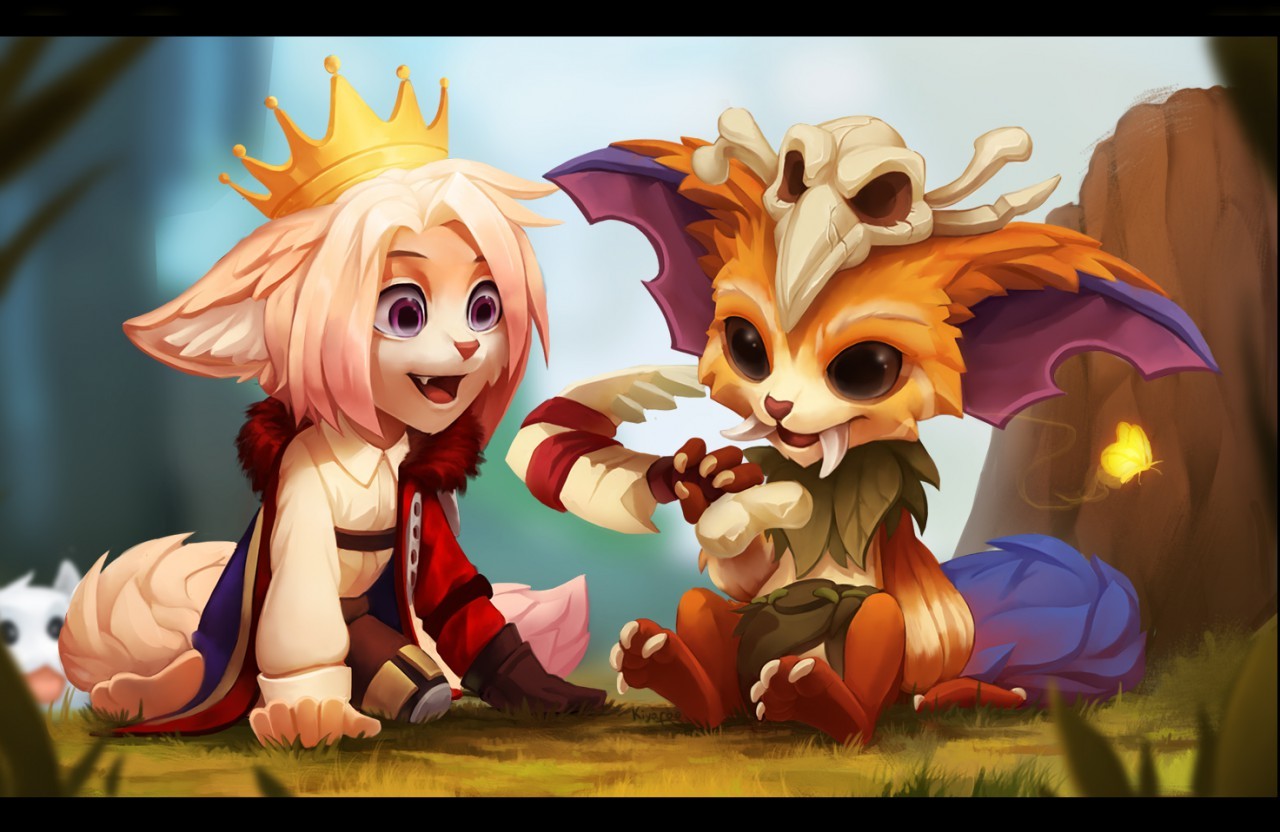 Gnar - Furry, Art, Kiyafoo, Gnar, League of legends