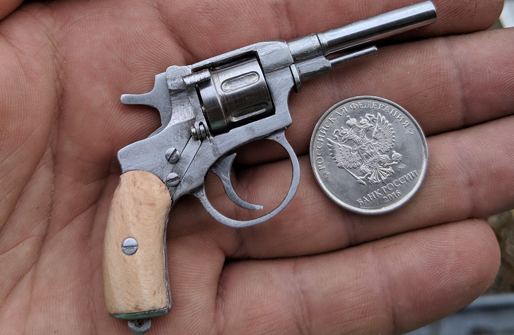 Miniature shooting Nagant model 1895. - My, Nagant, Revolver, Weapon, Hobby, Article, Video, Longpost