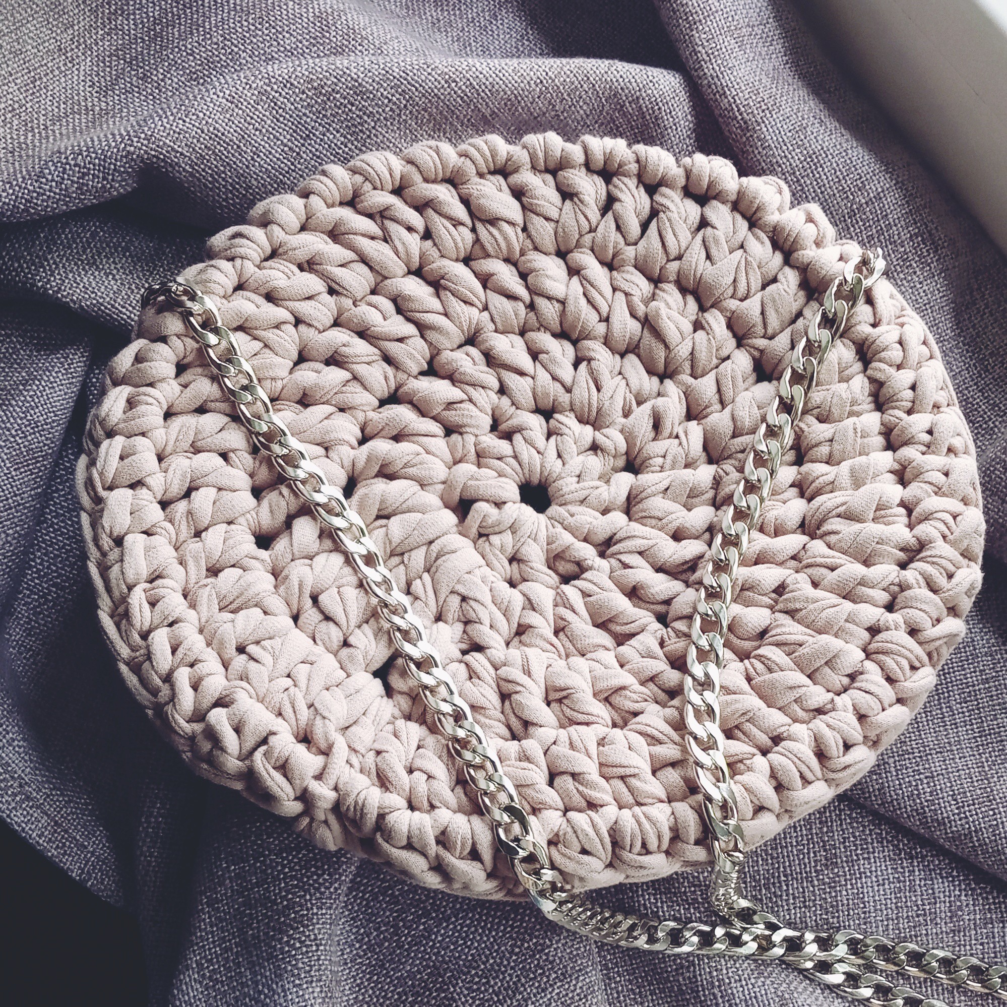 Knitted handbag - My, Crochet, Handmade, Lady's bag, Needlework without process