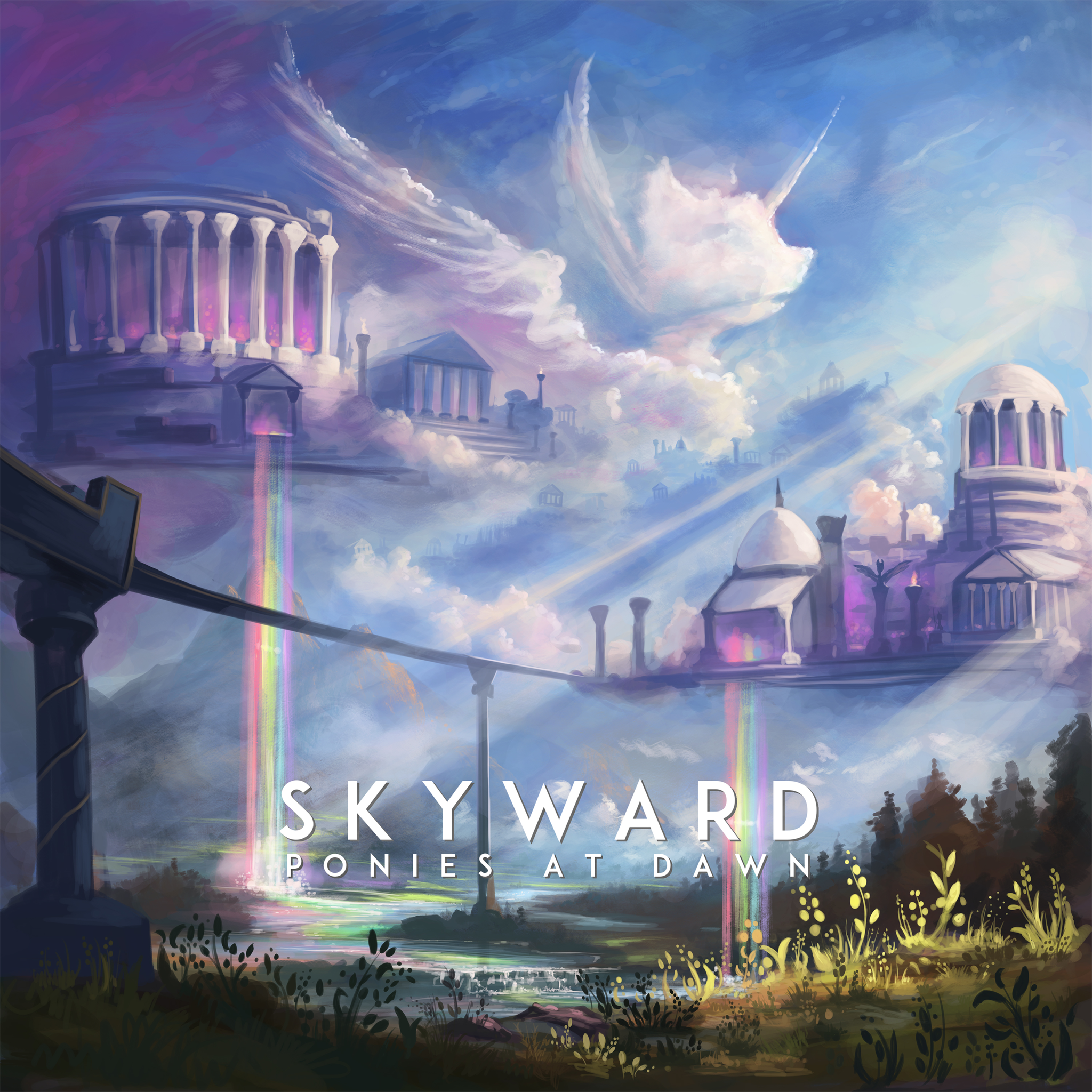 Ponies at dawn - Skyward album cover - My little pony, Music, Art, Cloudsdale