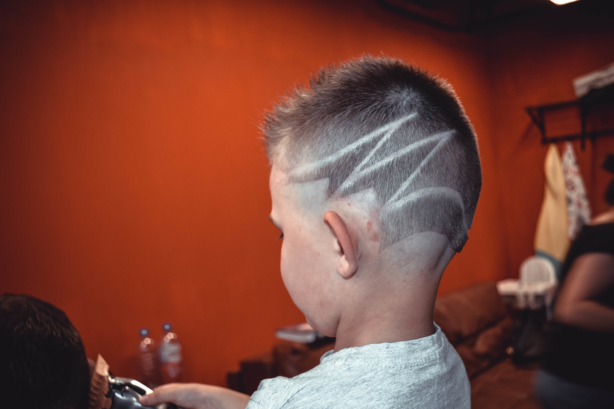 Children getting their hair cut - My, Children, The hairdresser, Longpost