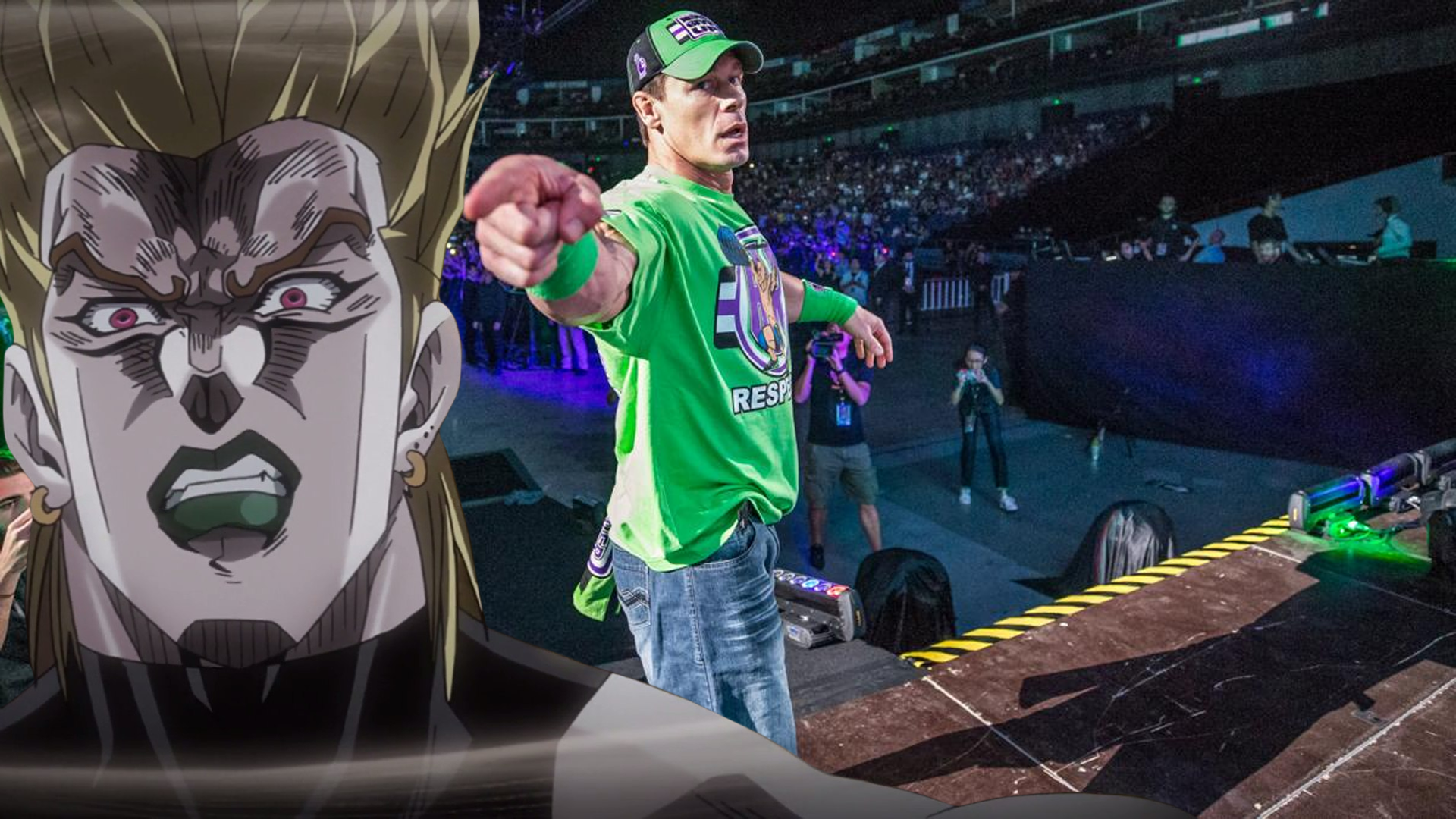 When the enemies waved their partners - My, Jojos bizarre adventure, WWE, Kujo Jotaro, Dio brando, John Cena, Randy orton, Wrestling, Anime