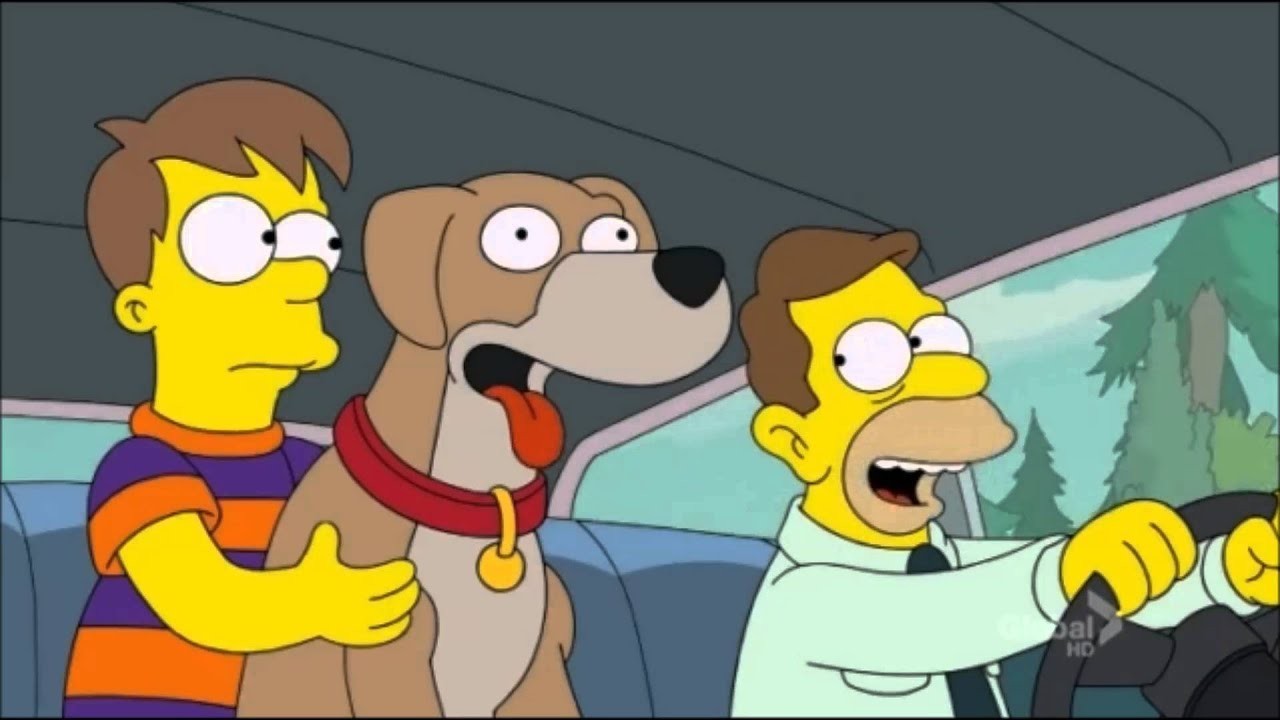 Simpsons for every day [August 26] - The Simpsons, Every day, Dog, Dogs and people, GIF, Longpost, Santa's Little Helper