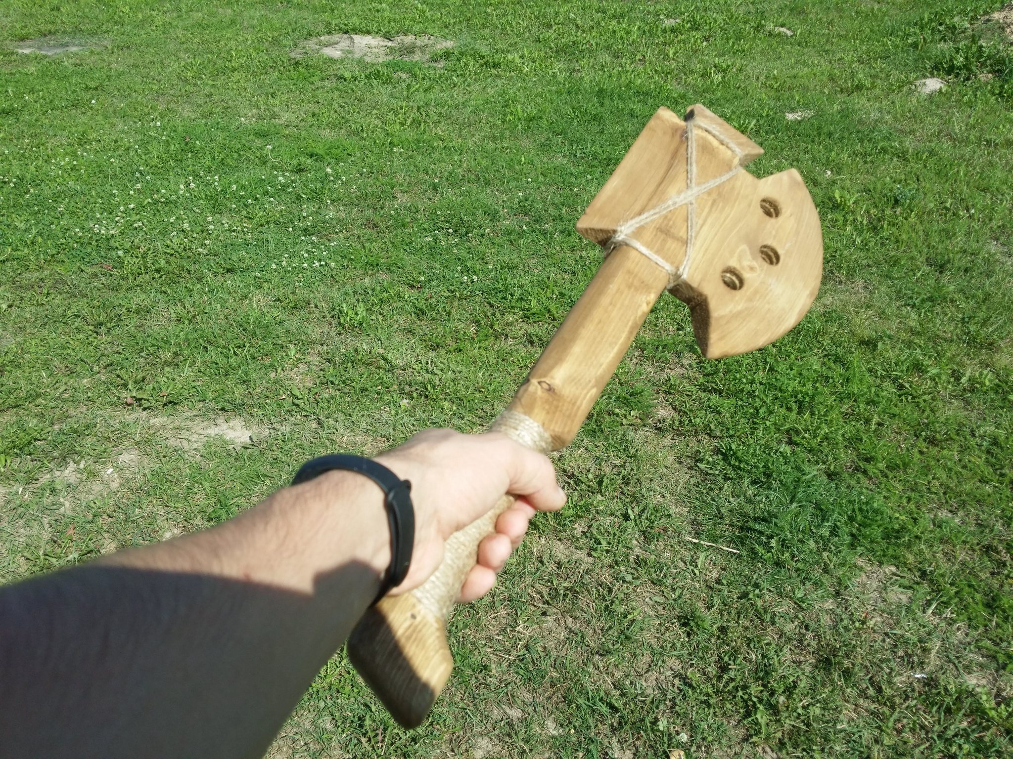 Wooden ax and more - My, Woodworking, , Boys, Longpost, Weapon