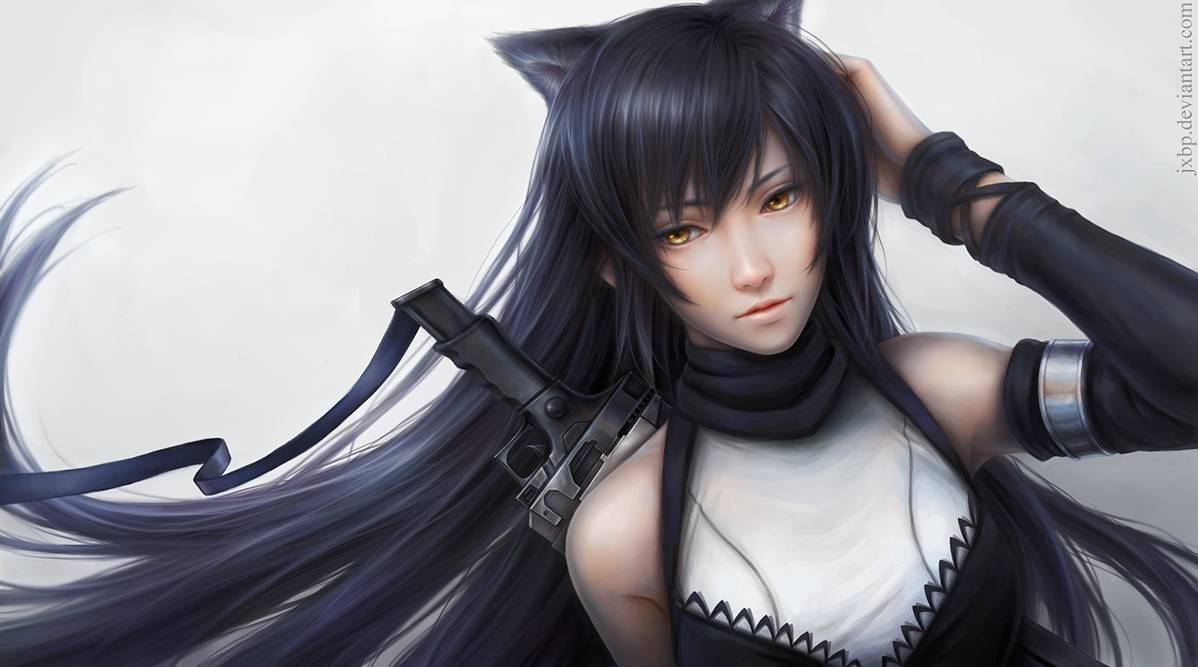 Blake Belladonna by JxbP - RWBY, Blake Belladonna, Anime Art, Не аниме, Арт, Сериалы, Jxbp