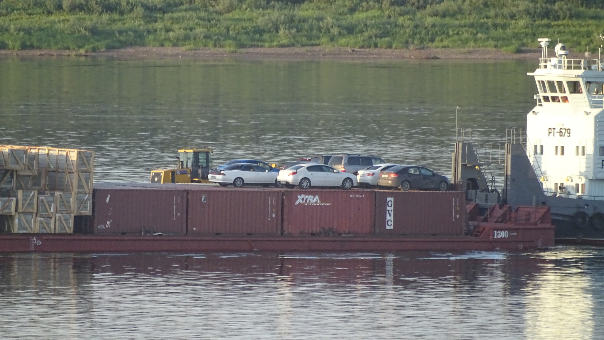 What are you carrying, little barge? - My, Ship, Yenisei, Krasnoyarsk region, Longpost