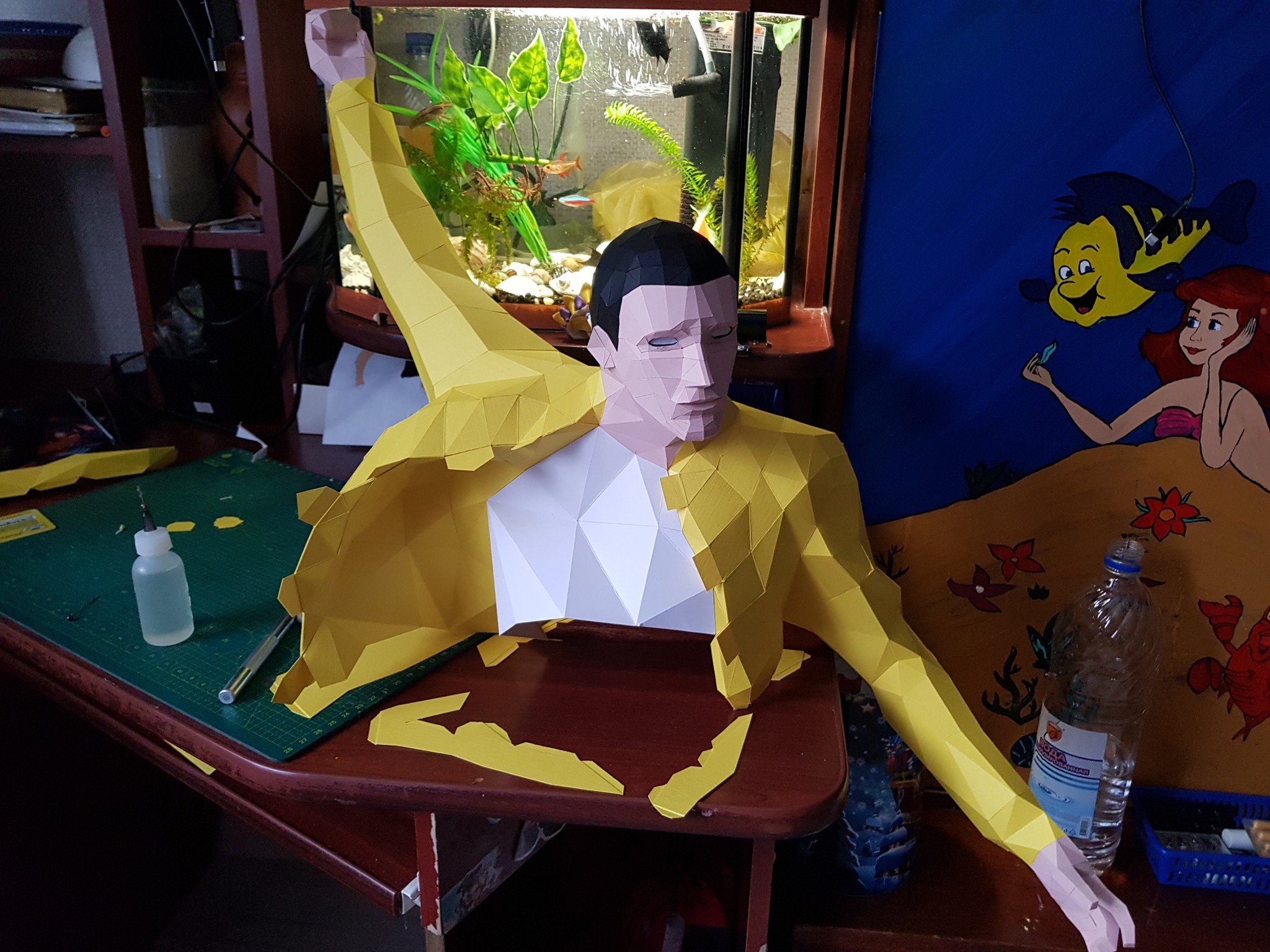 Freddie Mercury papercraft - Моё, Рукоделие с процессом, Papercraft, Фредди Меркьюри, Queen, Длиннопост