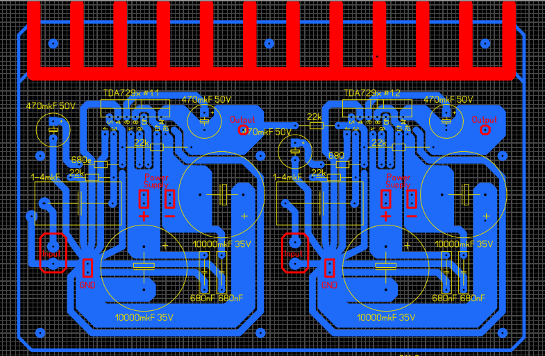 Please help ULF bridge circuit on two TDA7294 microcircuits - My, Sound amplifier, , Longpost