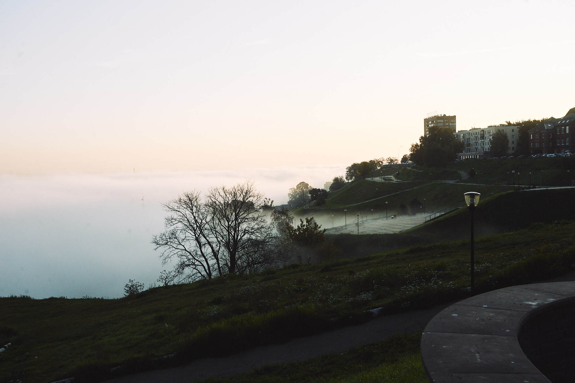 A bit of morning mist :) - My, The photo, Fog, Nizhny Novgorod, Longpost