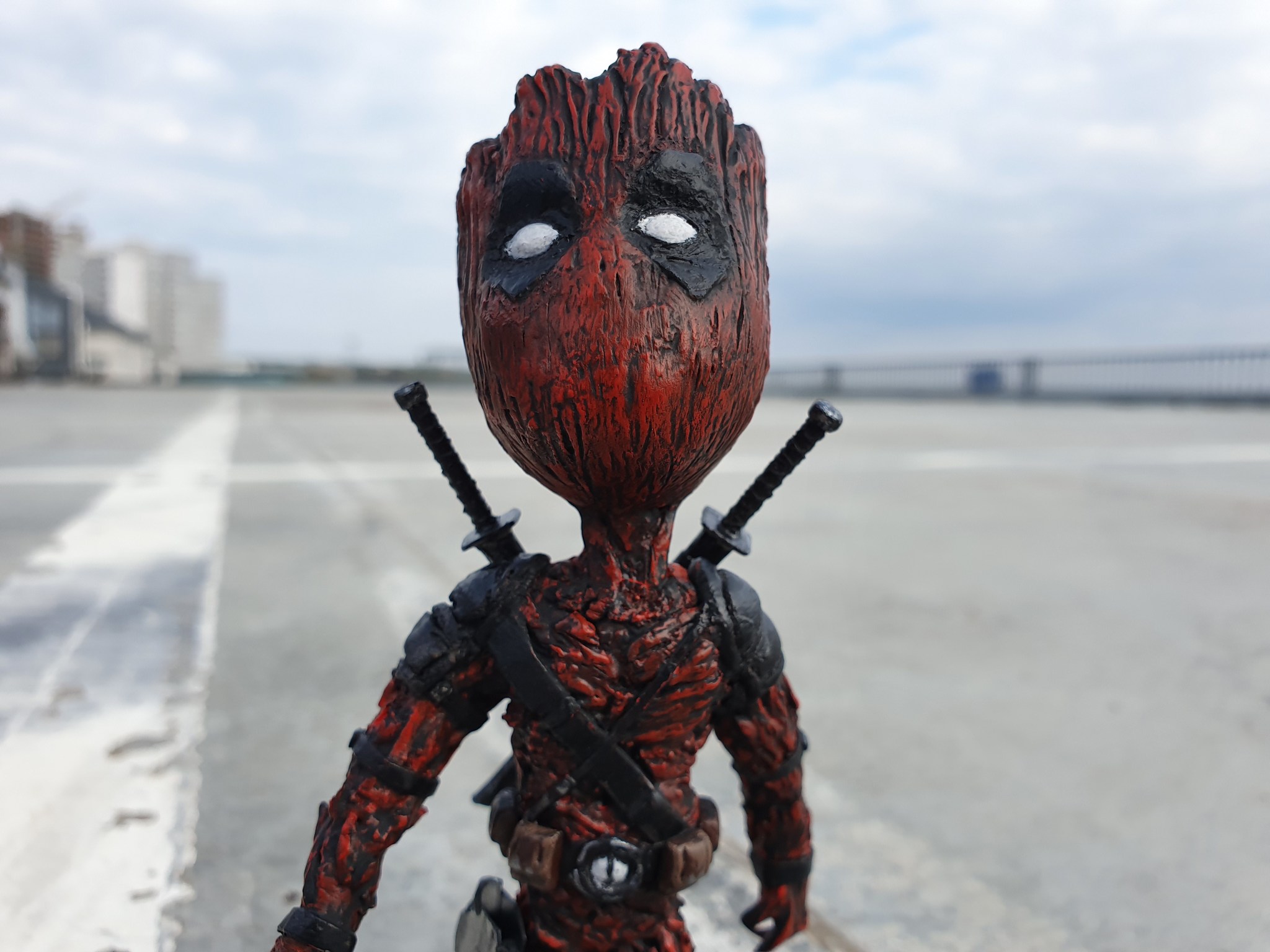 Non-traditional Groot do it yourself. Humorous story with pictures. 4 part. Final. - My, Groot, Guardians of the Galaxy Vol. 2, Deadpool, Polymer clay, With your own hands, Longpost