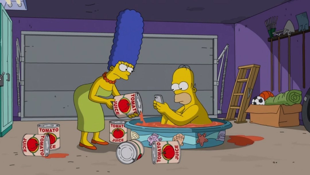 Simpsons for every day [September 21] - The Simpsons, Every day, Juice, Фрукты, GIF, Longpost