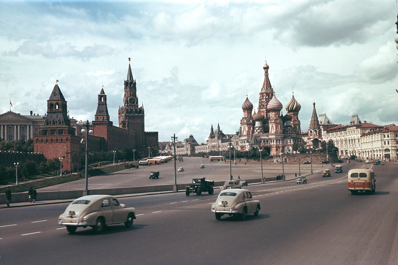 Москва красная площадь 1950