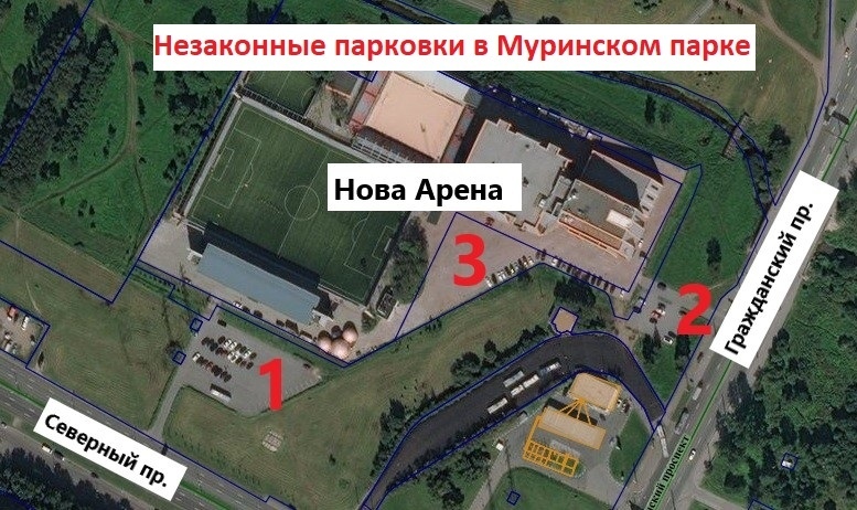 The administration of St. Petersburg refuses to fight illegal parking organized on the territory of Murinsky Park. Refining with asphalt. - My, Murinsky park, Lawlessness, Longpost