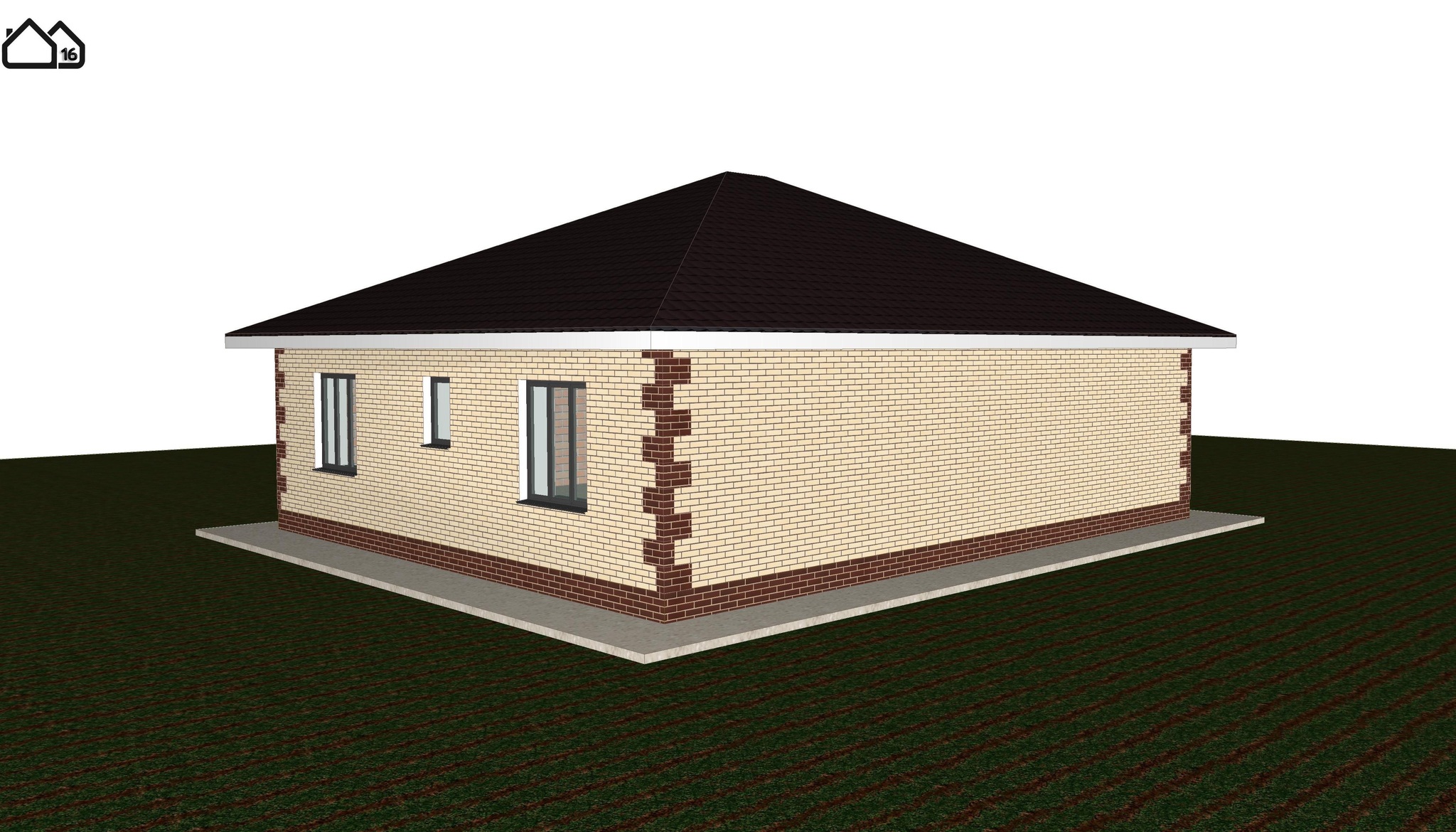 The project of a one-storey house with an area of ??110 sq.m. with two bedrooms - My, Project, Dacha, Cottage, Longpost