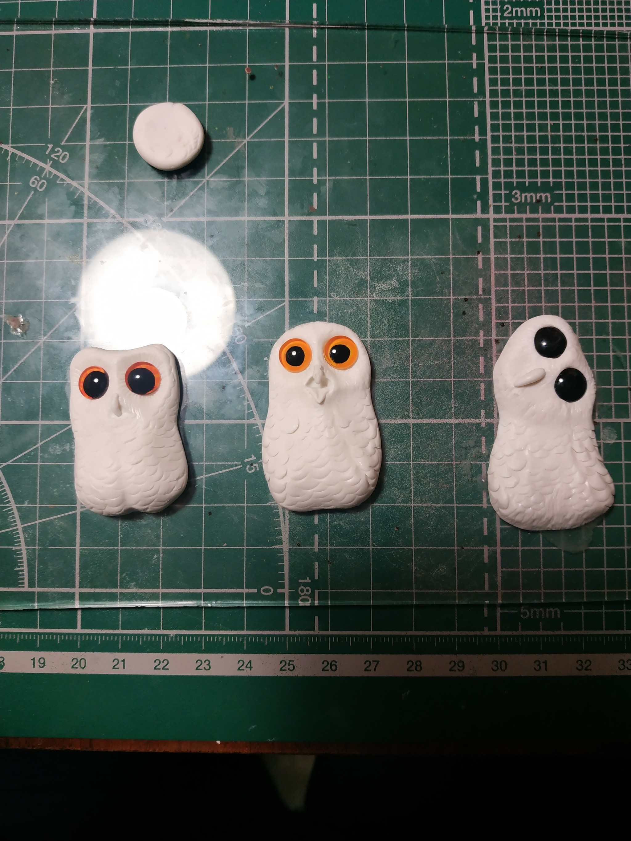 Owls - My, Handmade, Owl, Needlework with process, Polymer clay, Longpost