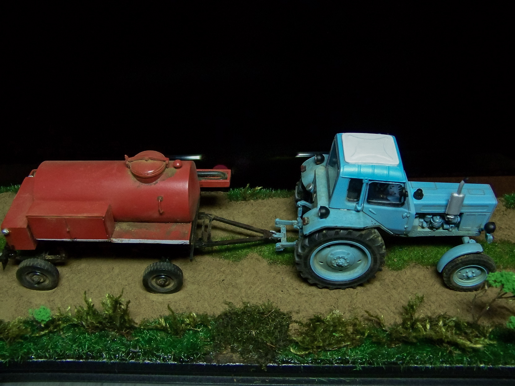 MTZ-80 - My, MTZ, 1:43, Tractor, Diorama, MTZ 80, Longpost