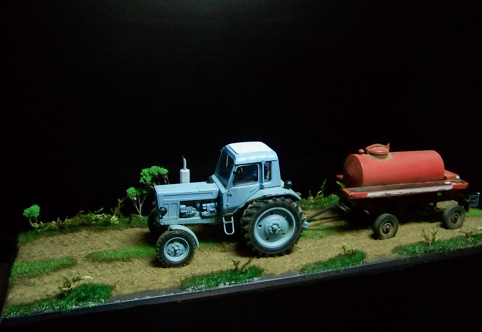 MTZ-80 - My, MTZ, 1:43, Tractor, Diorama, MTZ 80, Longpost