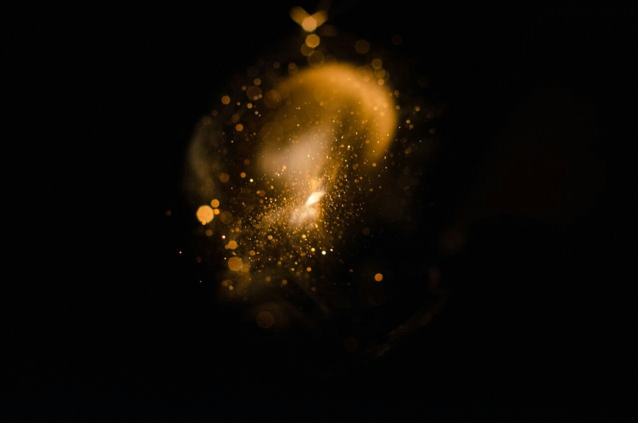 To create 3 galaxies you need one lighter, 500-600 attempts and one callus on your finger. - My, Macro, Explosion, Lighter, Space, Macro photography