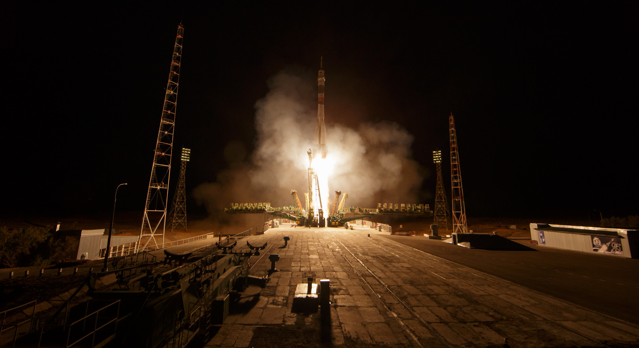 Last launch of Soyuz-FG with the new crew of the International Space Station - Rocket, Union, Space, Running, Baikonur, Roscosmos, NASA, Космонавты, Video, Longpost