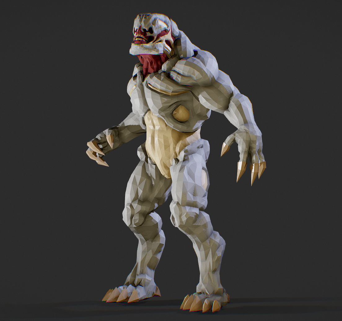 hellknight doom3 fan art - My, Gamedev, Doom, Doom 3, Blender, Sketchfab