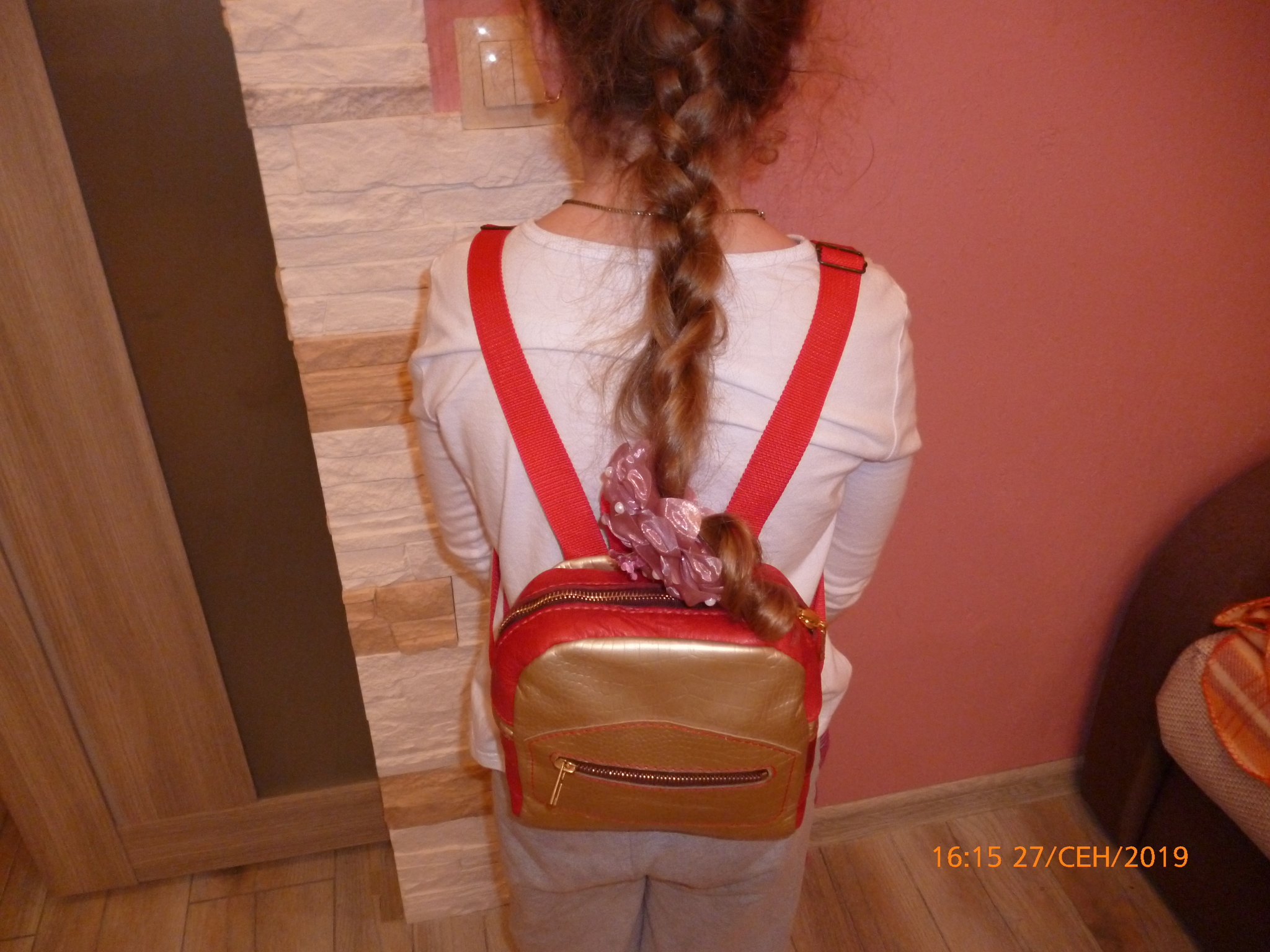 Leather backpack for children - My, With your own hands, Leather products, Needlework, Longpost