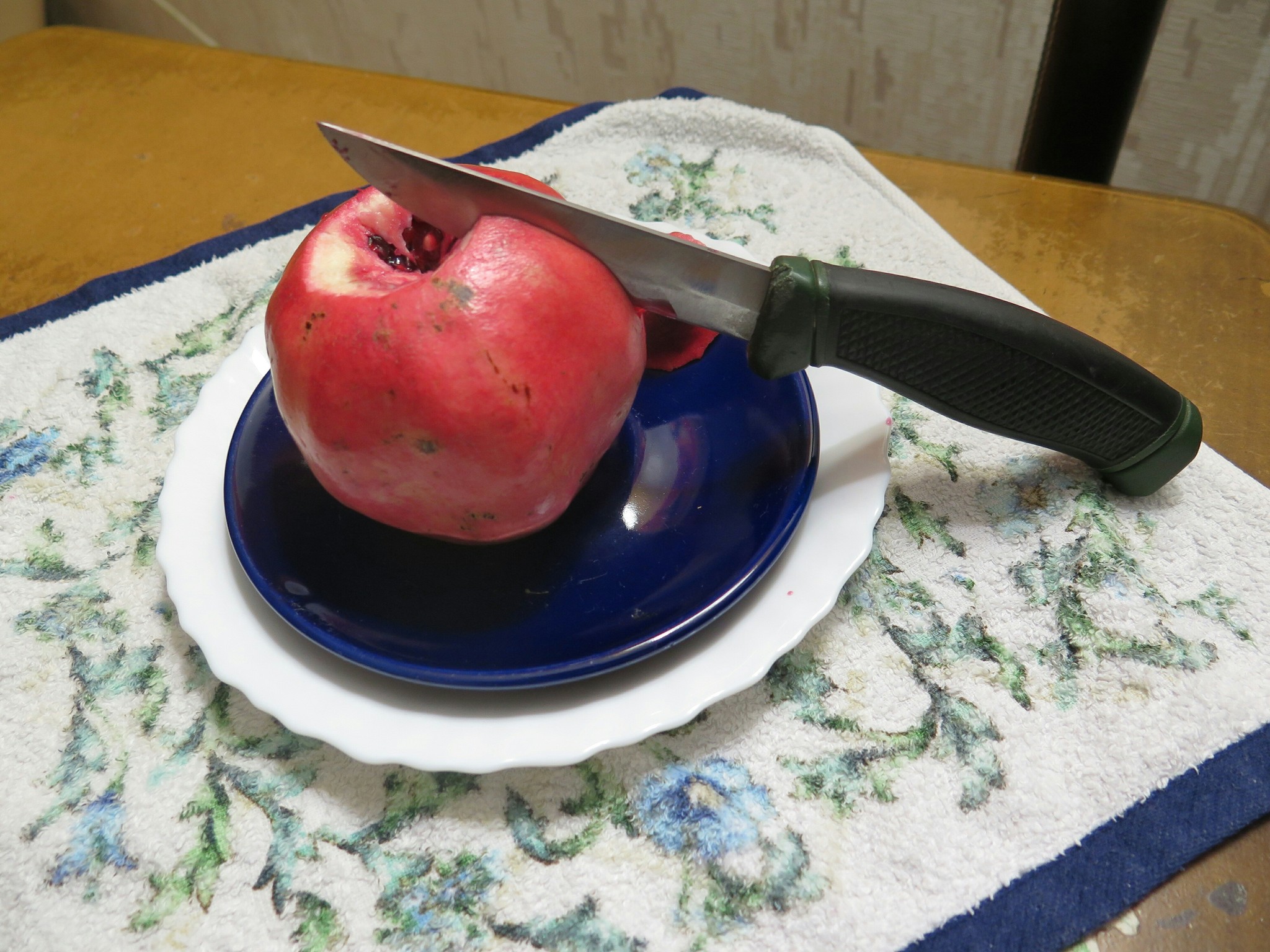 Death of a pomegranate. - My, The photo, Garnet, Grenades, Knife, Longpost, Hand grenade