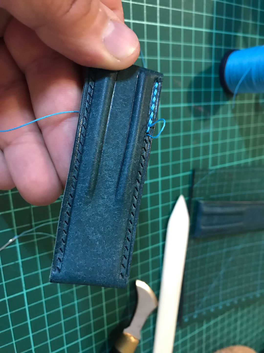 DIY watch strap. - My, Leather, Strap, Handmade, Hobby, Longpost, Craft, Interesting