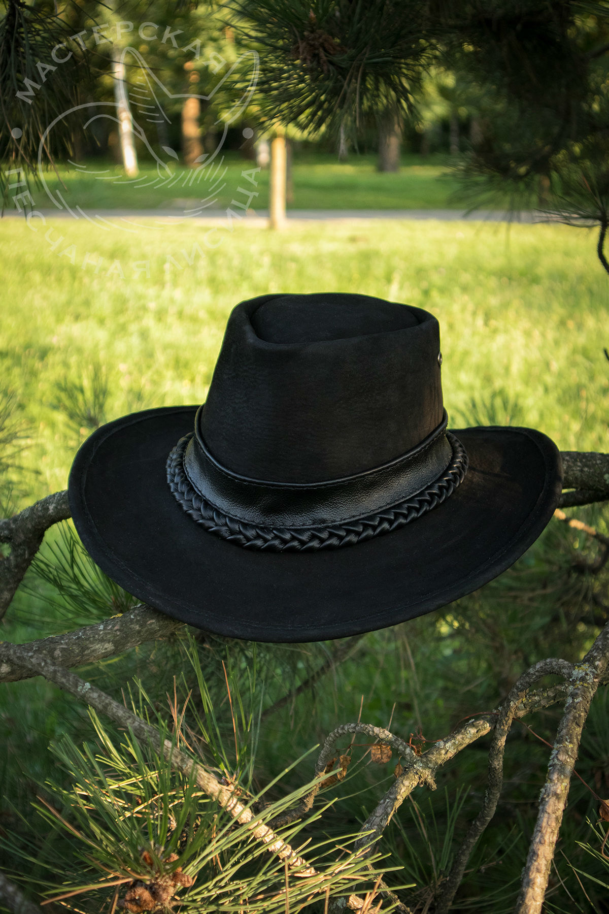 Wide-brimmed hat and leather bag - My, Handmade, Hat, Leather, With your own hands, Longpost, Needlework without process, Сумка, Australian hat