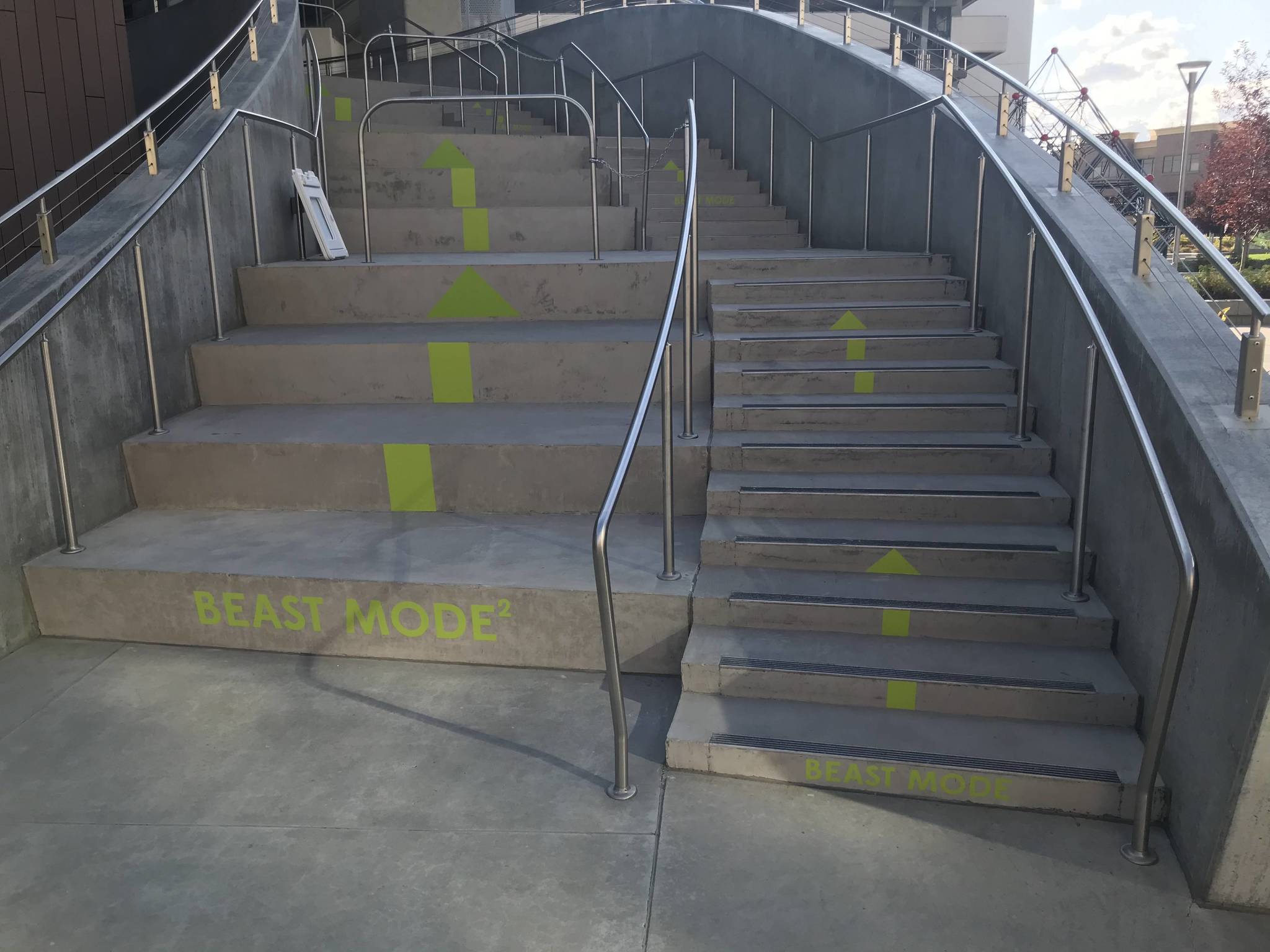 This building has an additional staircase - Stairs, Block