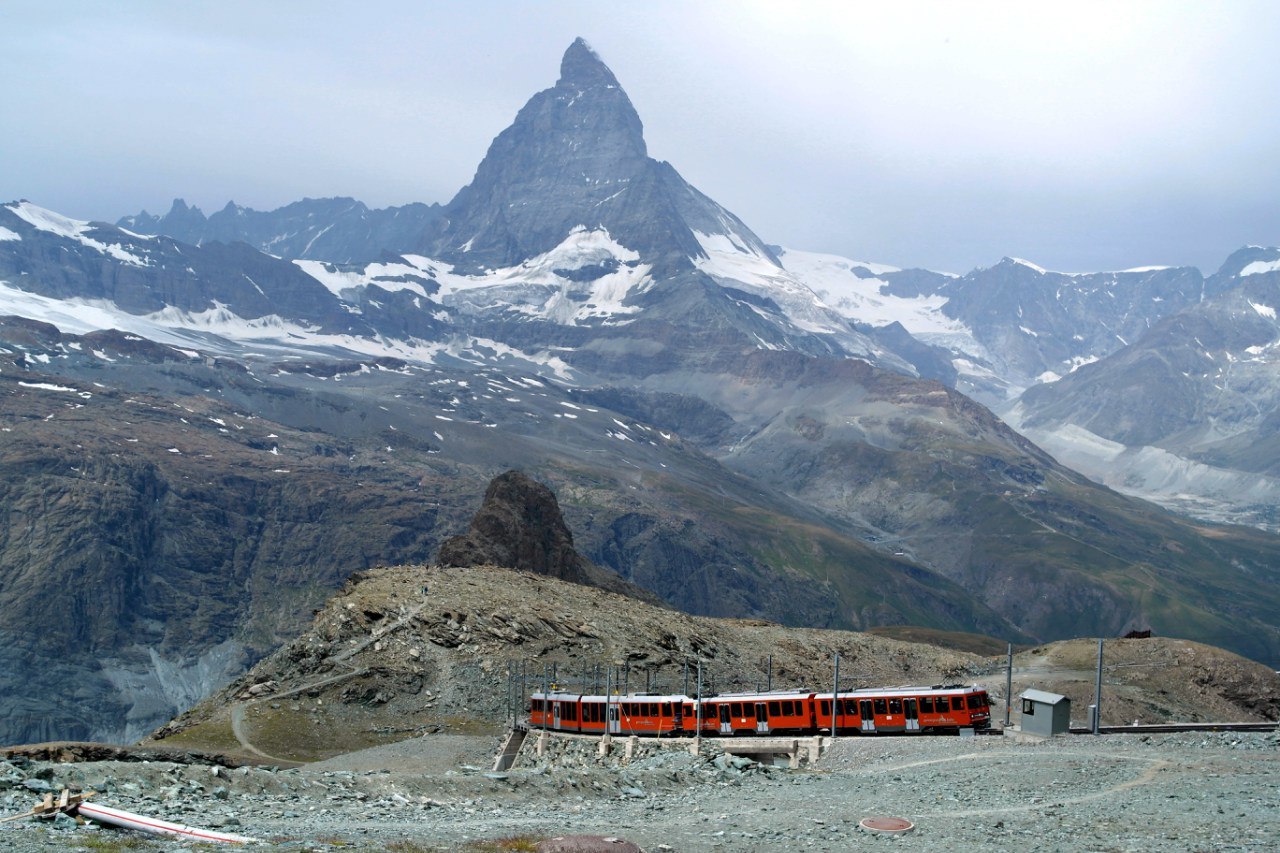 Gornergrat railway. - Railway, Gear rail, Switzerland, Longpost, Video