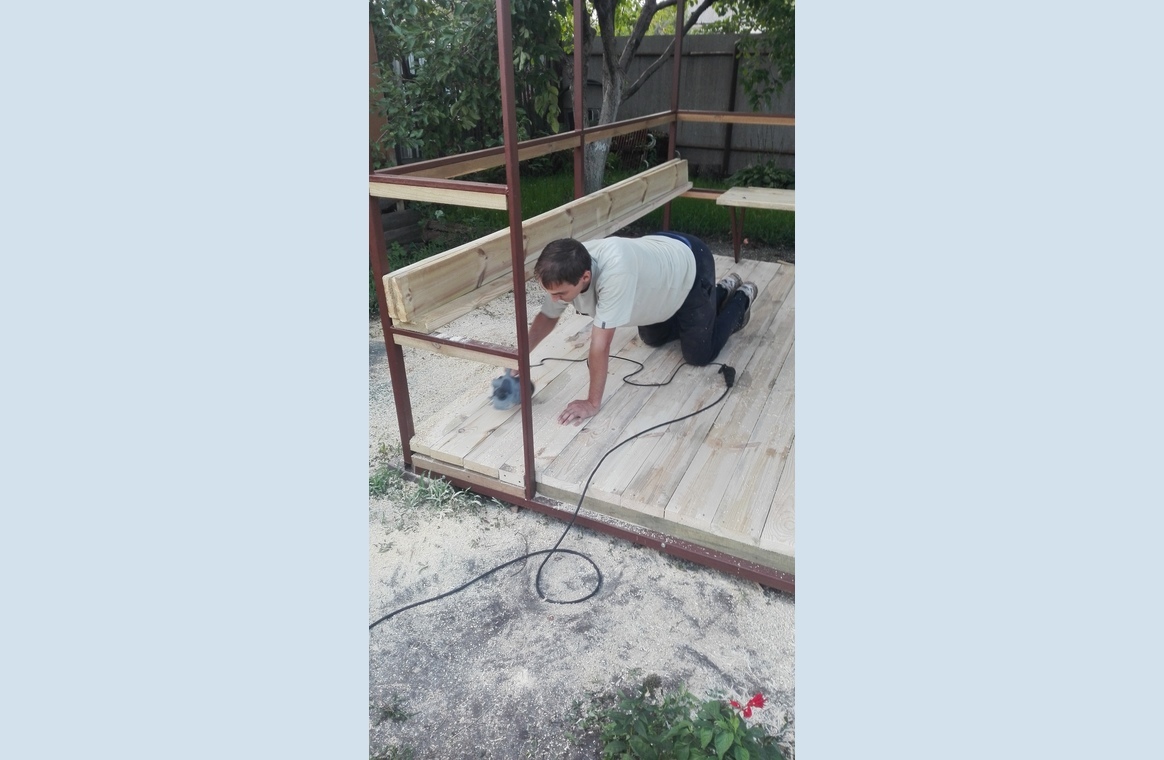 DIY gazebo (part 2) - My, Longpost, With your own hands, Building, Alcove, Dacha, Report