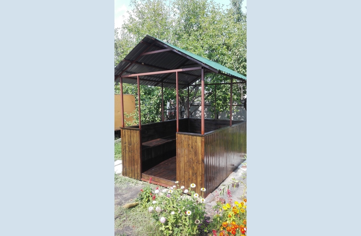 DIY gazebo (part 2) - My, Longpost, With your own hands, Building, Alcove, Dacha, Report