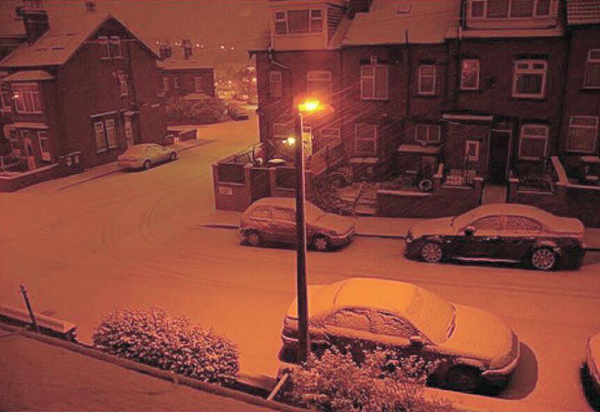 Winter night - Winter, The street, Snow