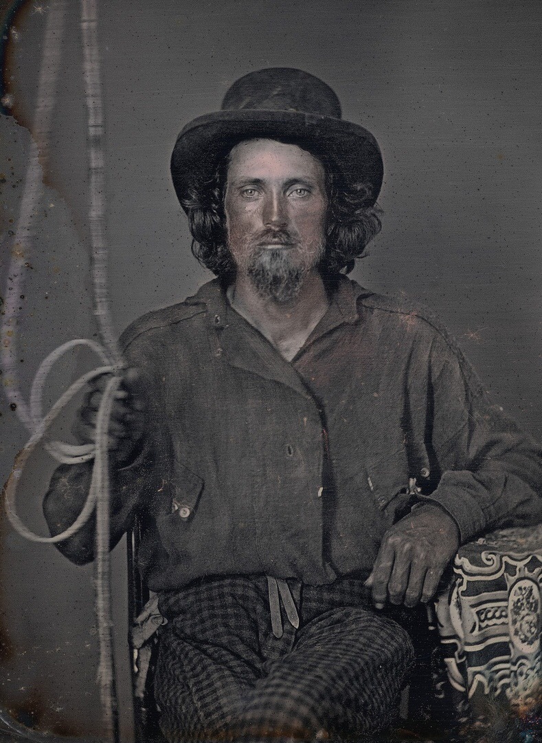 The spirit of the gold rush daguerreotype - Golden fever, Portrait, Gold, From the network, Longpost