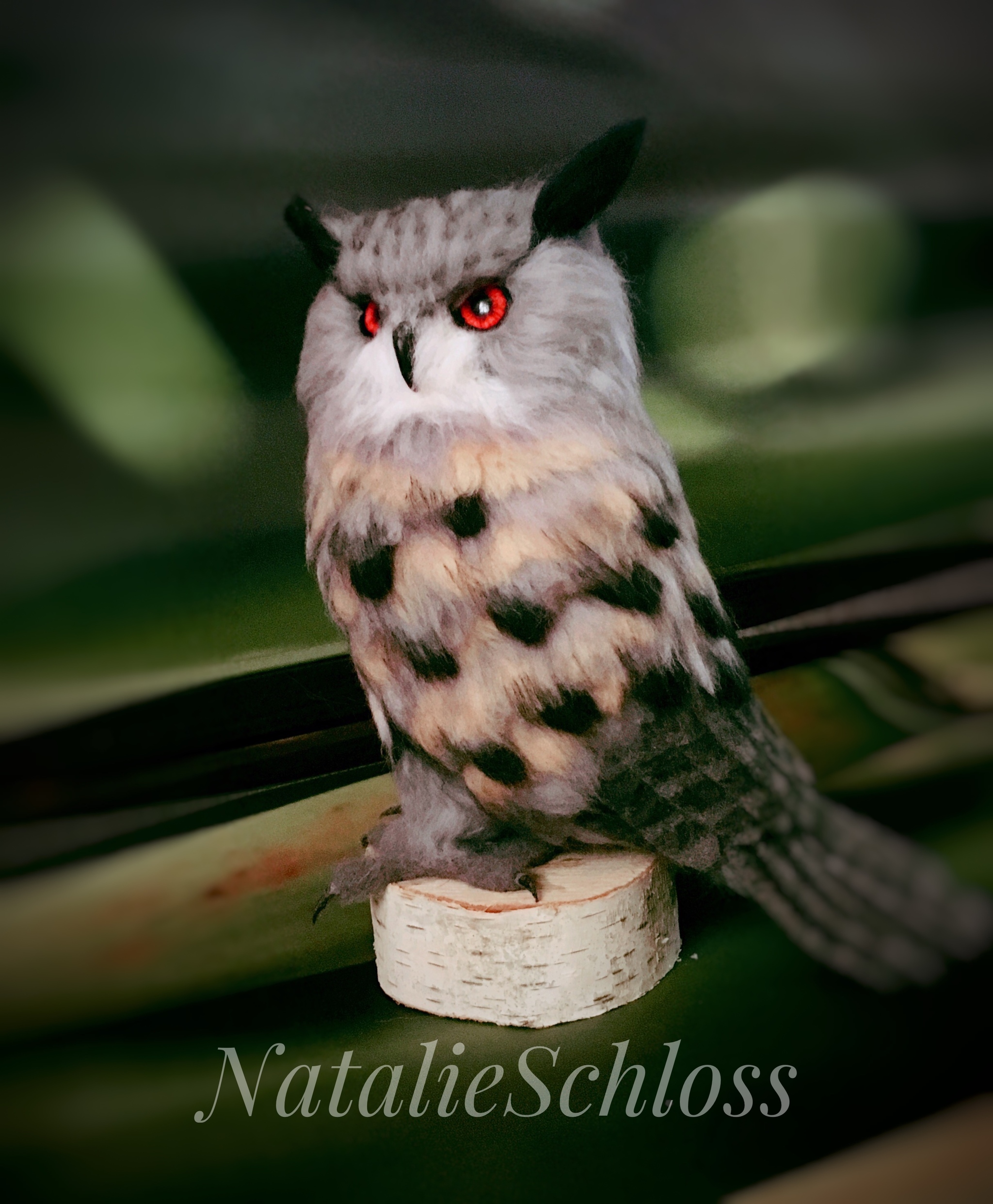 Eagle owl common. Dry felting. - My, Owl, Needlework without process, Owl, Longpost, Wallow, Dry felting