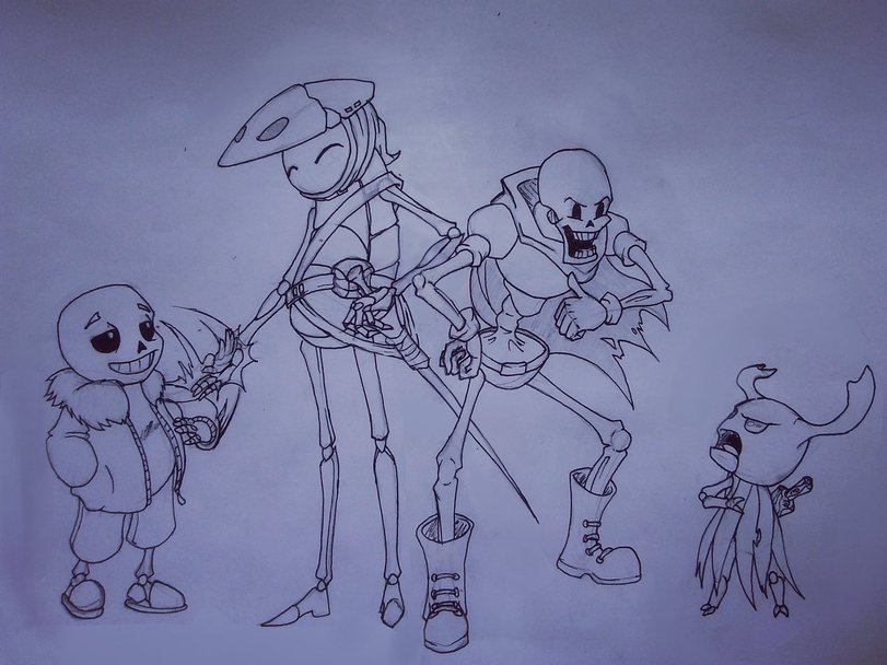 Hollow Tale - Undertale, Hollow knight, Crossover, Alltogether, Longpost, Games, Art