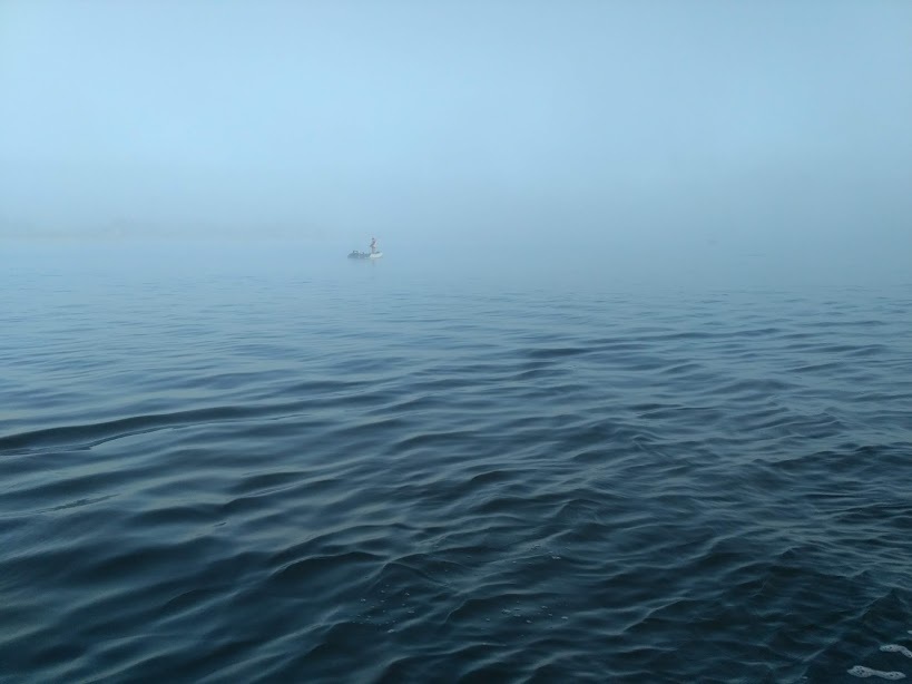 Fog and Volga - My, The photo, Volga river, Fog, Morning, Good morning, Nature, Longpost