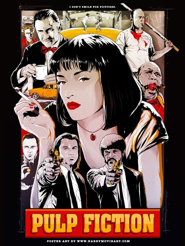 25 years - 25 years, Pulp Fiction, The Shawshank Redemption, Poster, Movie Posters, Longpost