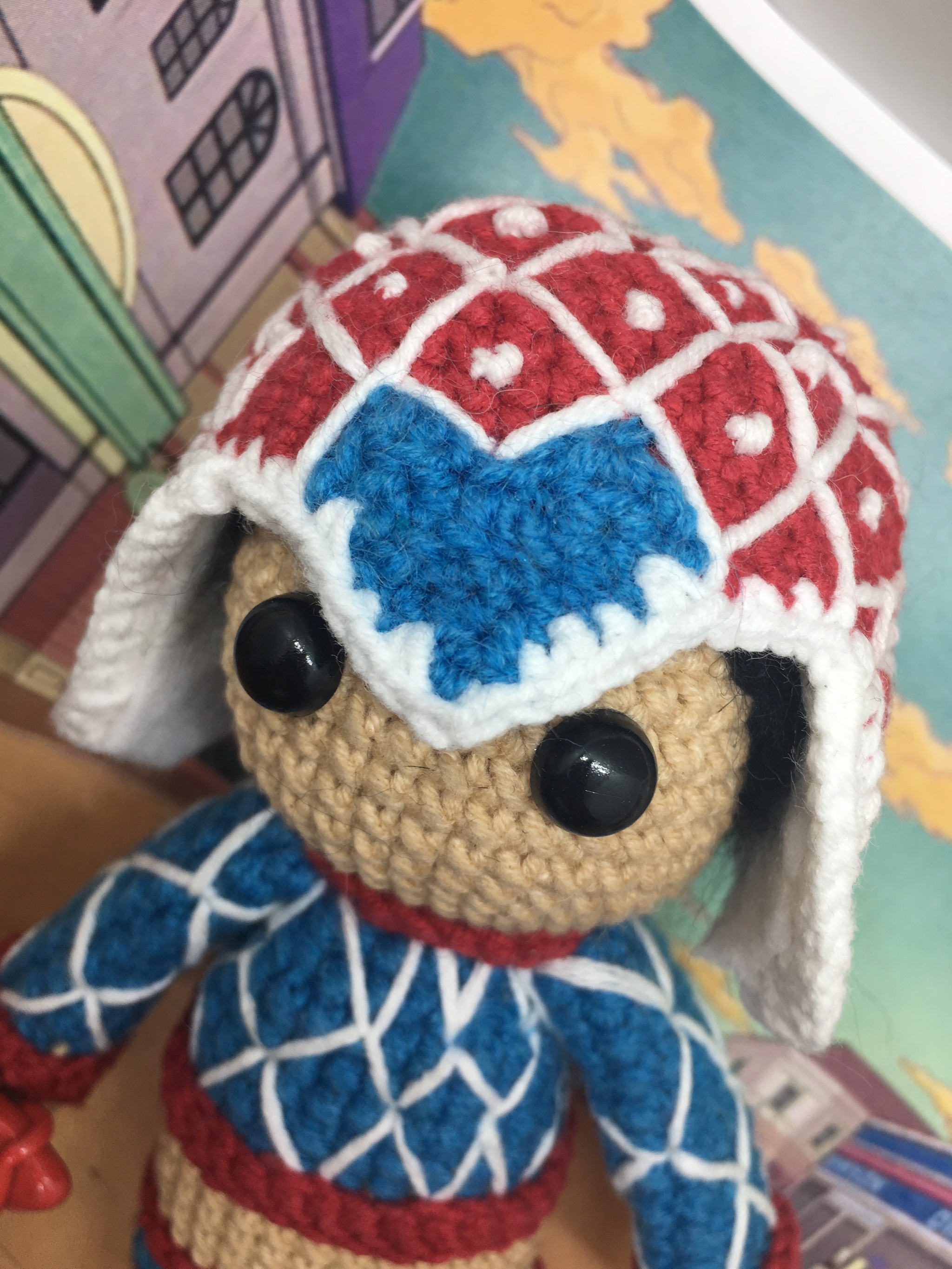 Another anime baby doll Guido Mista - My, Needlework, Amigurumi, Jojos bizarre adventure, Anime, Longpost, Knitting