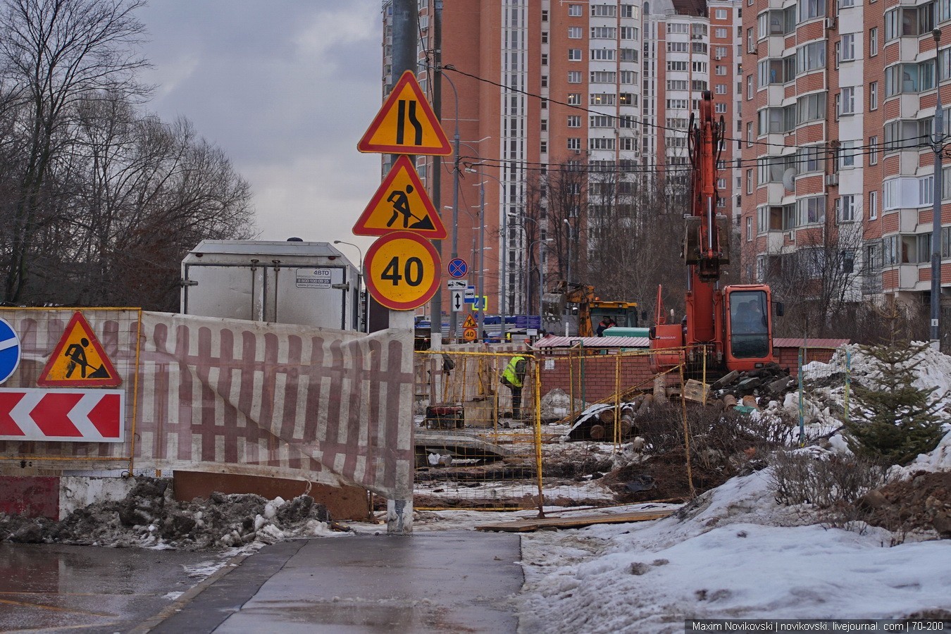 Reconstruction of Dorozhnaya Street in Moscow - Sobyanin's failure - Sergei Sobyanin, Road, Russian roads, , Varshavskoe shosse, Chertanovo, Longpost