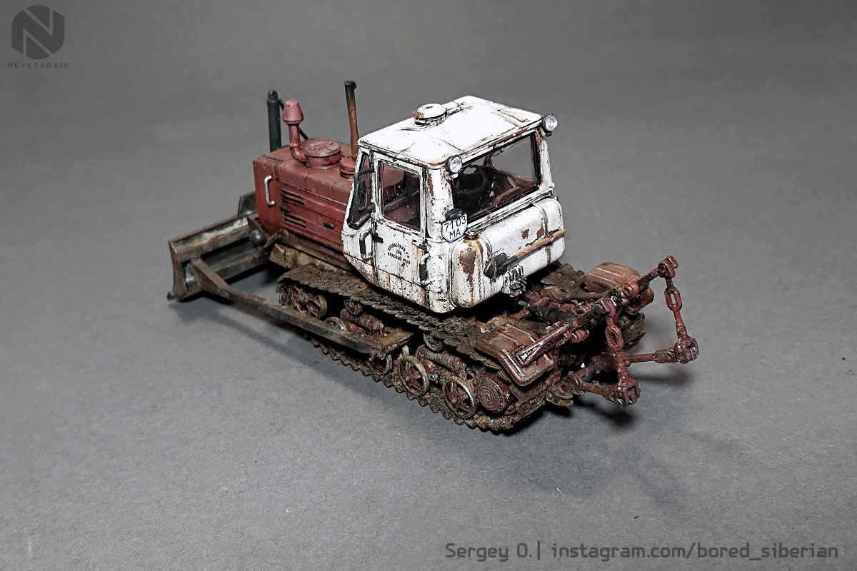 T-150D in 1:43 scale from The car in details - My, Longpost, Modeling, Stand modeling, Scale model, 1:43, Tractor