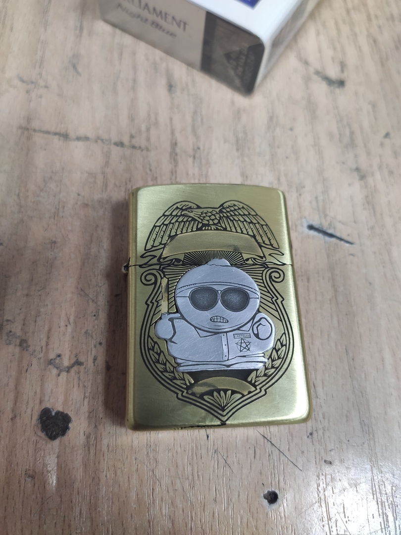 Уважай мой авторитет! - Моё, Zippo, Гравировка, Лазерная гравировка, South Park, Эрик Картман, Длиннопост