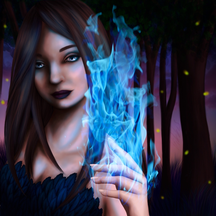 Fiery - My, Photoshop, Learning to draw, Beginner artist, League of Artists, Drawing, Girls, Creation, Digital drawing