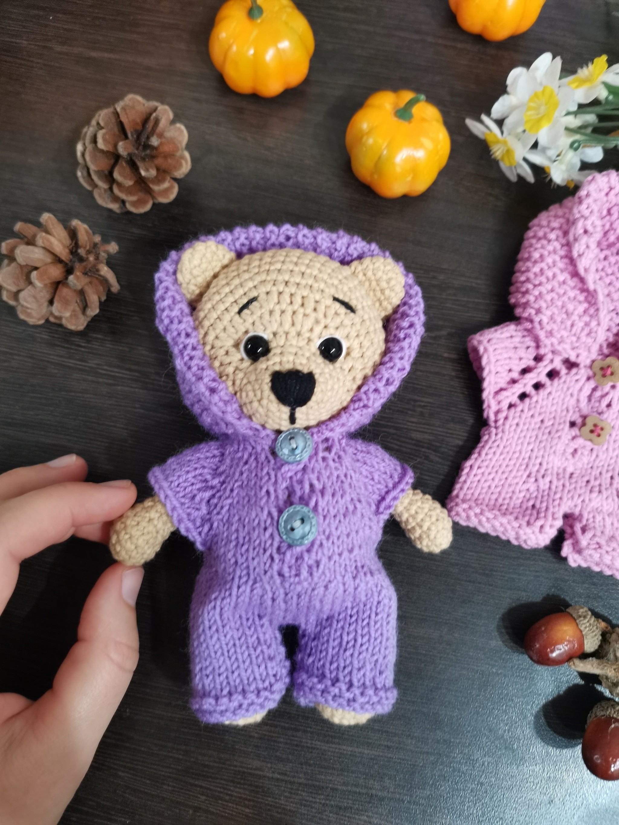 Teddy bear - baby - My, Knitting, Needlework, Toys, Knitted toys, I knit, Longpost