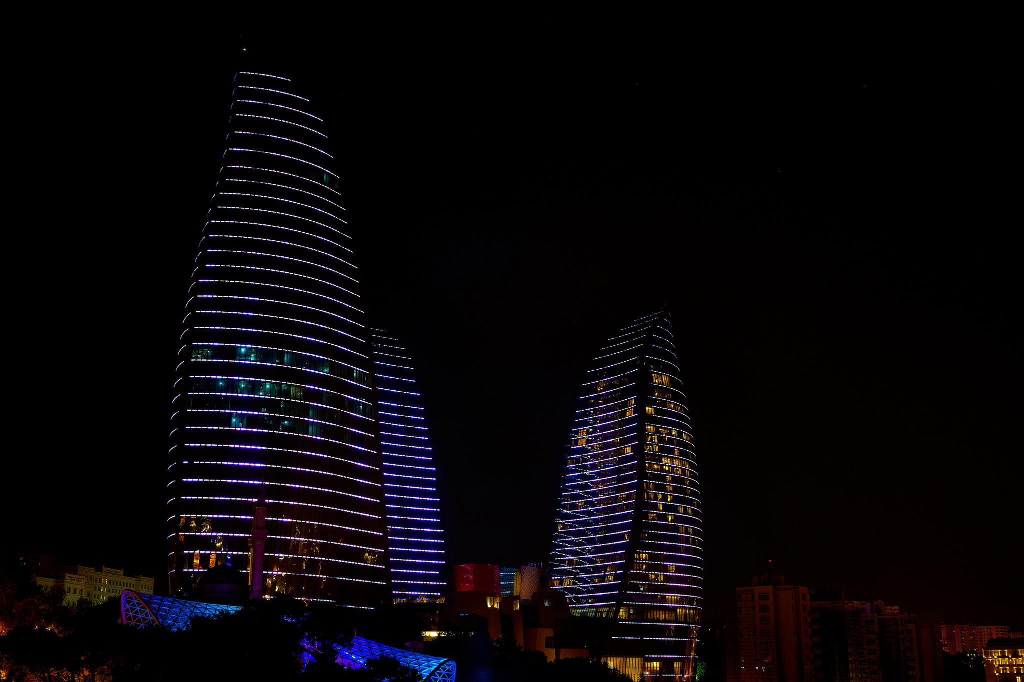 Flame Towers в Баку - Моё, Азербайджан, Баку, Небоскреб, Фотография, Sony alpha