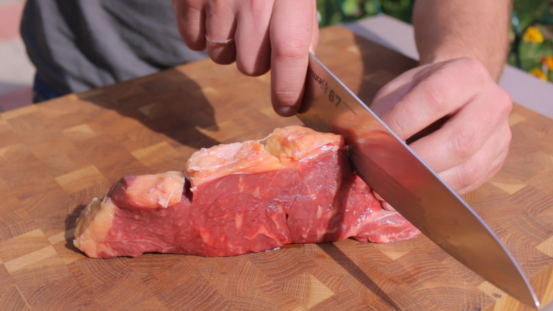 Striploin steak on a charcoal grill - My, Food, Recipe, Video recipe, Steak, Striploin, Longpost, Video, Grill